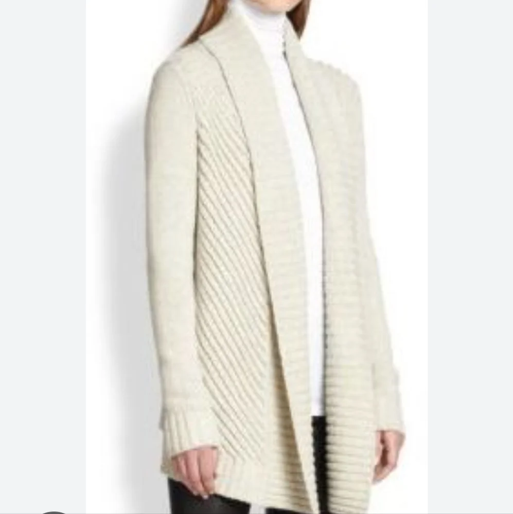 Vince $625 Yak And Wool Luxury Cardigan Size XS Oatmeal/Sand - Picture 1 of 5